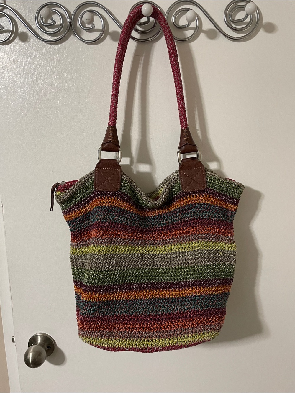 The Sak Cambria Multicolour Crotchet Zipper Tote